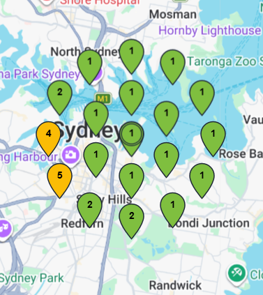 Radius Growth Map